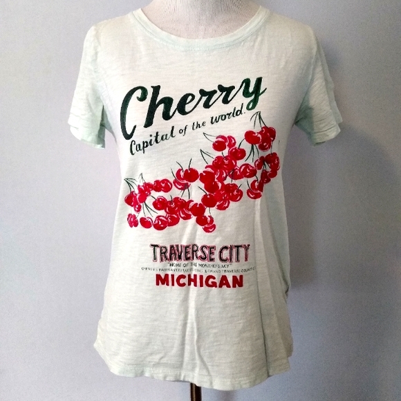 J. Crew Tops - J. Crew Cherry Graphic Tee